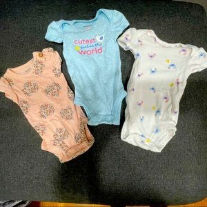 Newborn short sleeve onesies